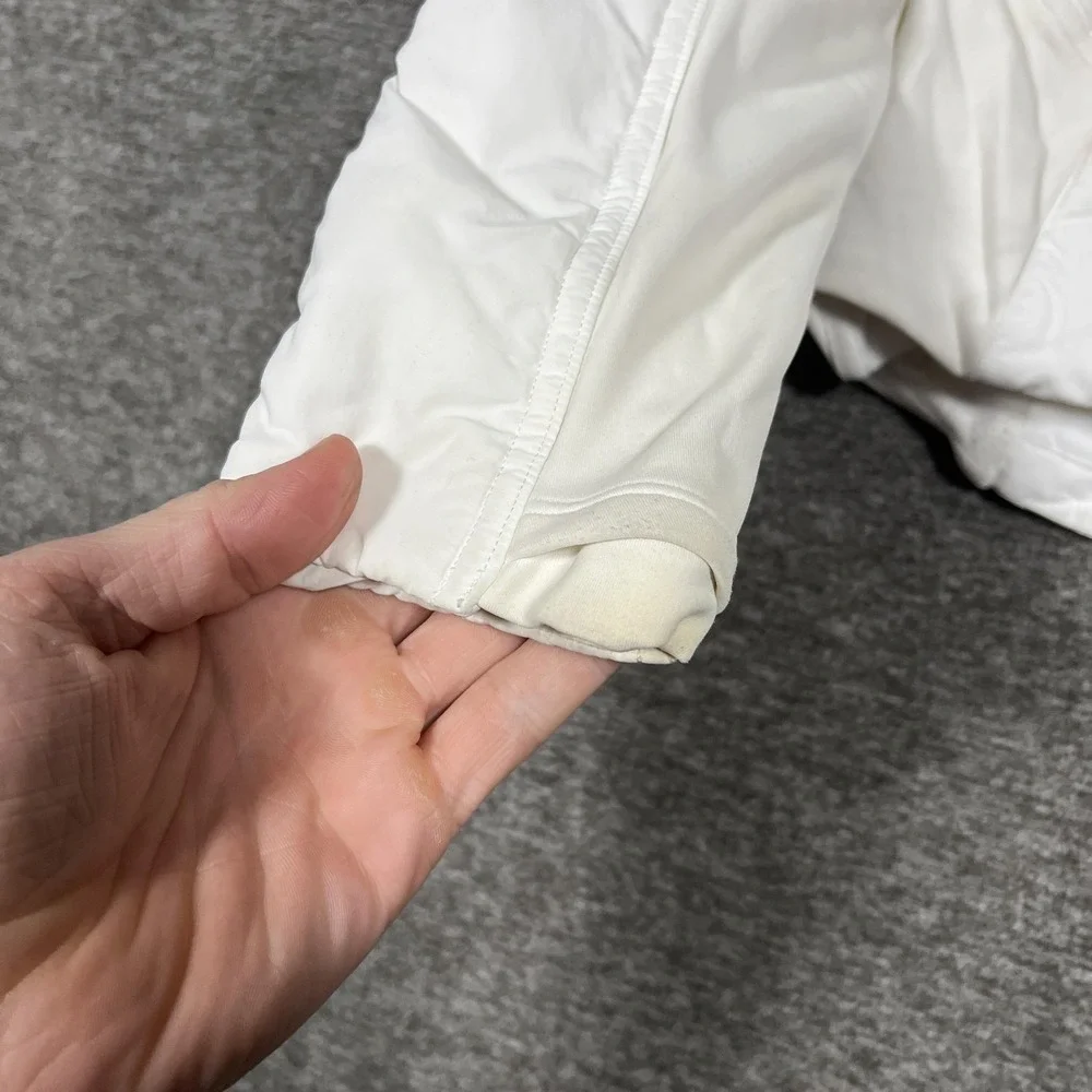 Lululemon Jacket‎ Womens 8 White Quilted Insulated Full Zip ANOTHER MILE Pockets